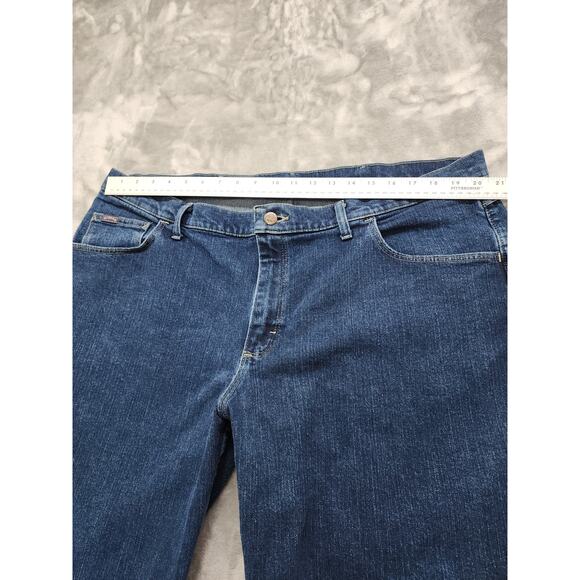 Vintage Riders Eased Fit High Rise Straight Leg Jean Size 22W Blue Stretch Denim - Picture 9 of 13